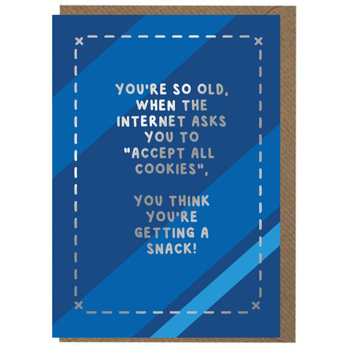Funny, Wordy, Deep Blue, Every Day Card - Foiled -5x7"