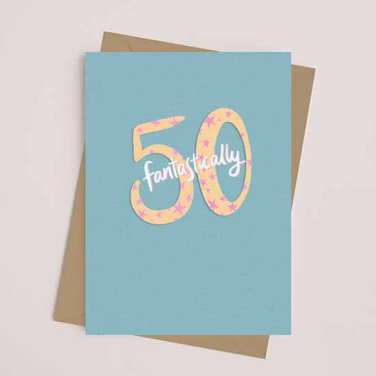 Fantastically 50 | Age Birthday Card - A6