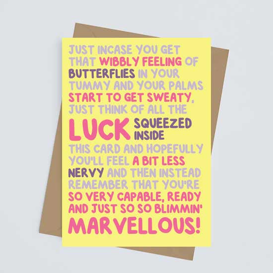 GOOD LUCK - Greetings Card