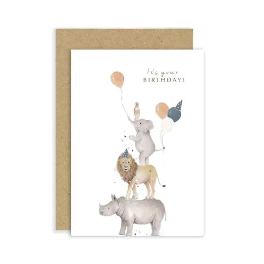 Safari Animal Birthday Card | Children’s Birthday Card