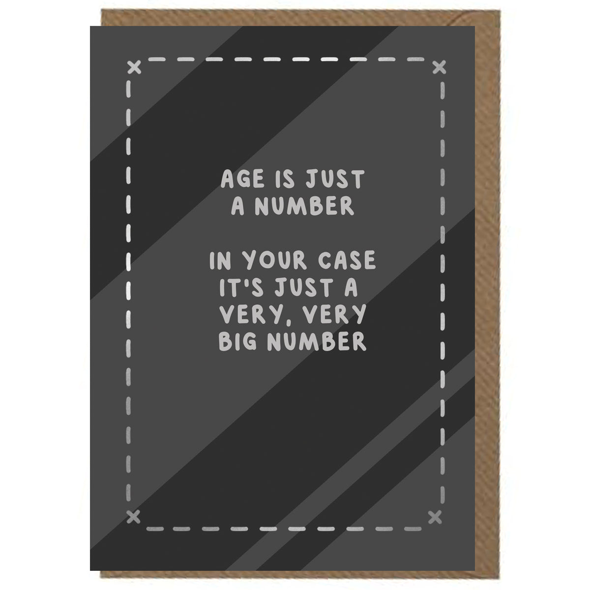 Funny, Wordy, Black, Every Day Card - Foiled -5x7"