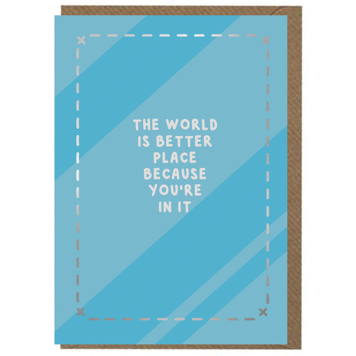 Funny, Wordy, Blue, Every Day Card - Foiled -5x7"