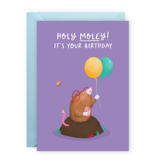 Mole Birthday Cards - Cute Greeting Card