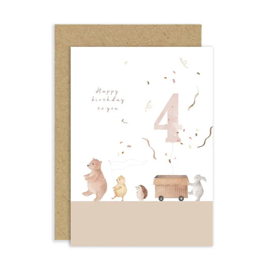 4th Birthday Card | Kids Birthday Card | Special Age Card