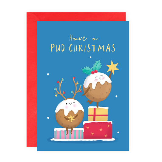 Funny Christmas Card - Xmas Puds