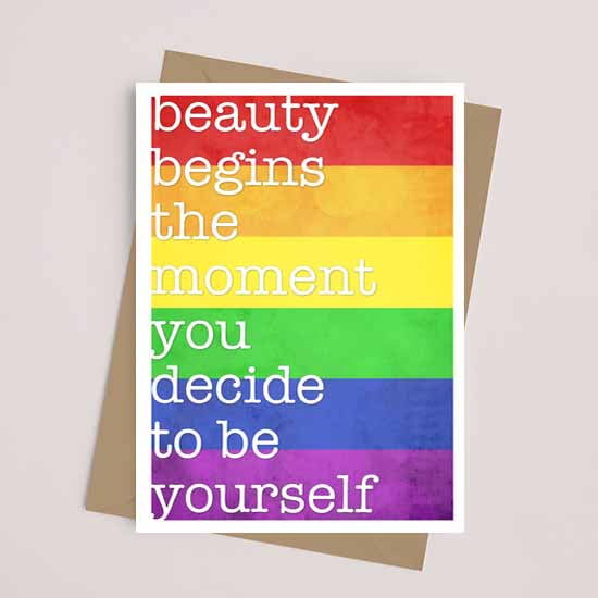BEAUTY BEGINS - Greetings Card