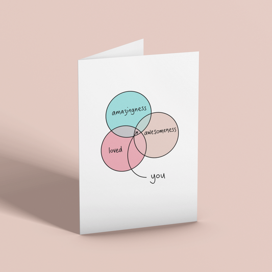 AMAZINGNESS AWESOMENESS LOVED, YOU - Greetings Card by MarcoLooks