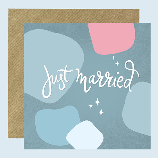 JUST MARRIED - Greetings Card